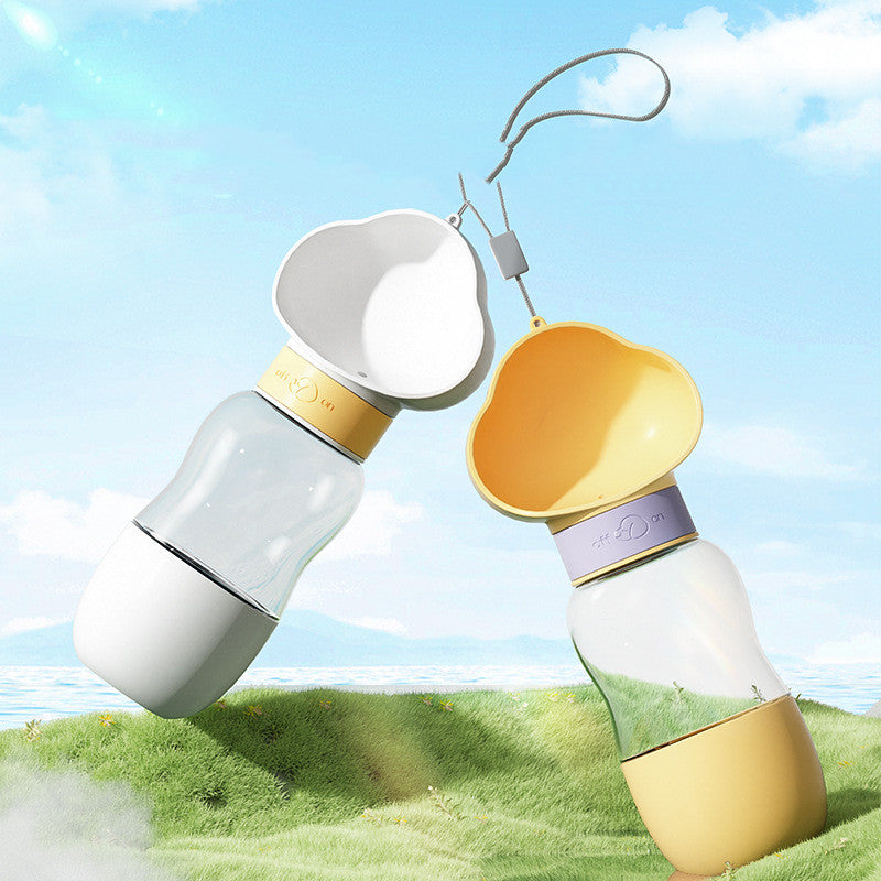 Portable Dog Water Bottle with Feeder Cup