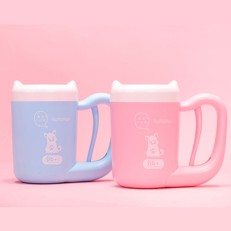 Pet Paw Cleaner Cup with Soft Silicone Brush