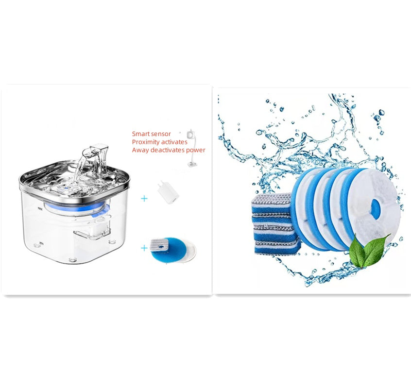 Stainless Steel Automatic Pet Water Fountain 2L