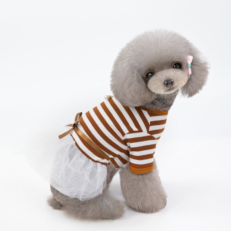 Teddy Bear Dog Dress for Small Dogs