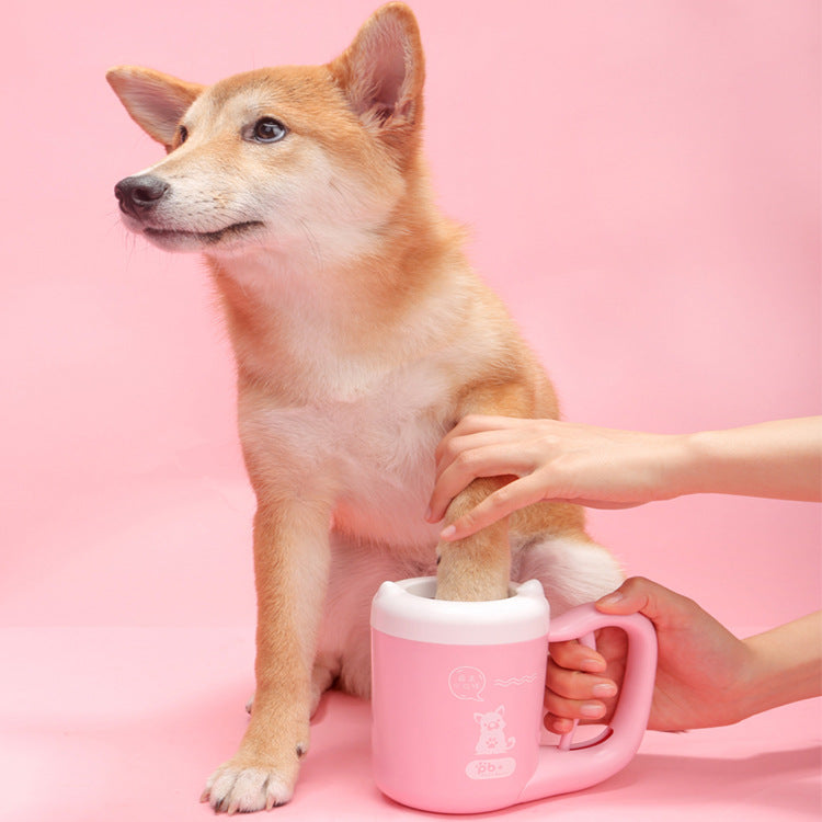 Pet Paw Cleaner Cup with Soft Silicone Brush