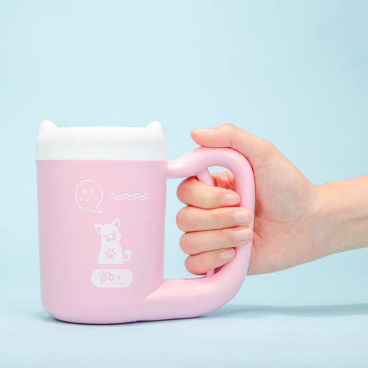 Pet Paw Cleaner Cup with Soft Silicone Brush