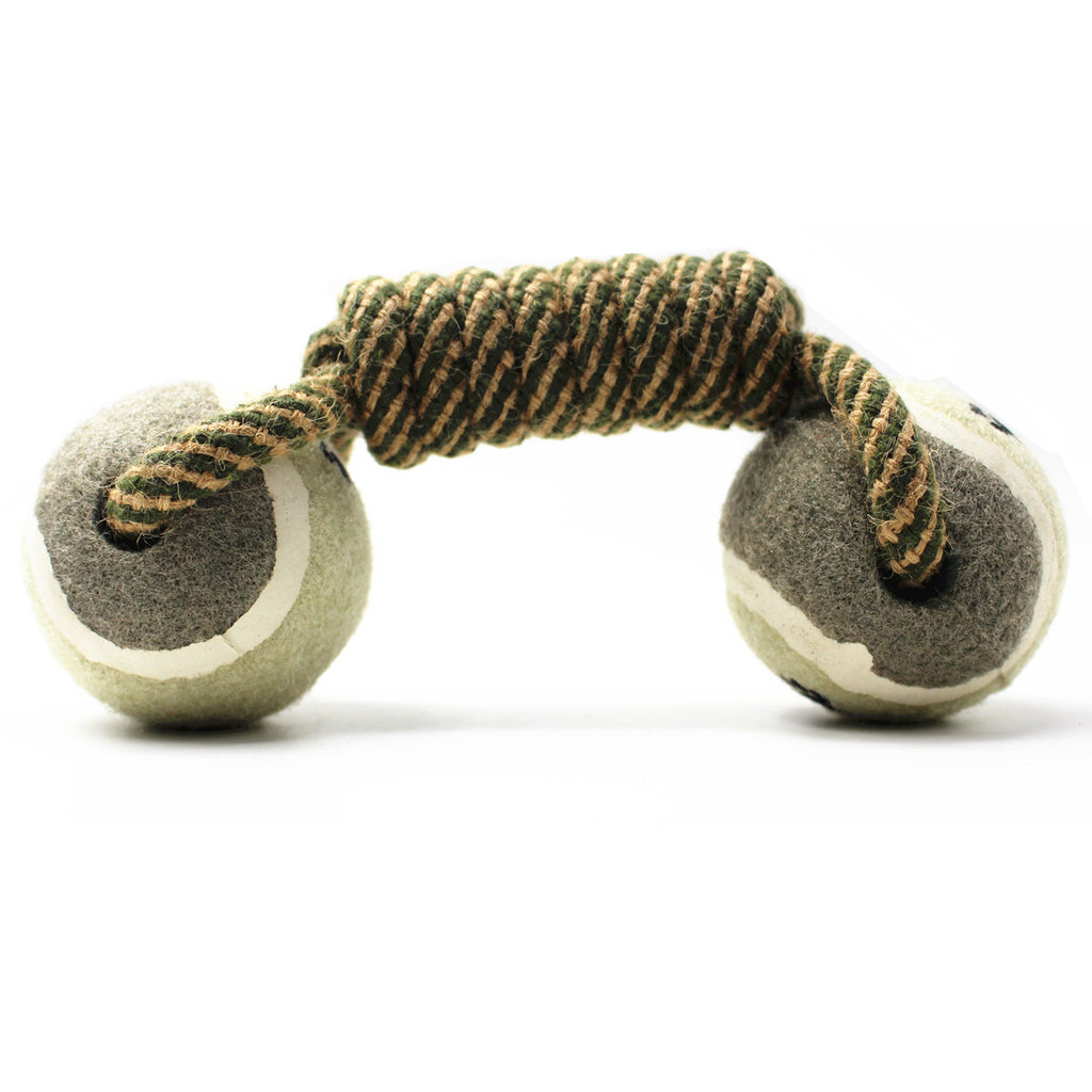 Dog Rope Dumbbell Tennis Ball Chew Toy