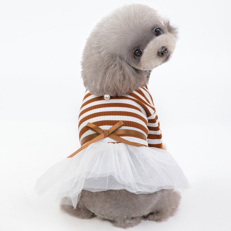 Teddy Bear Dog Dress for Small Dogs