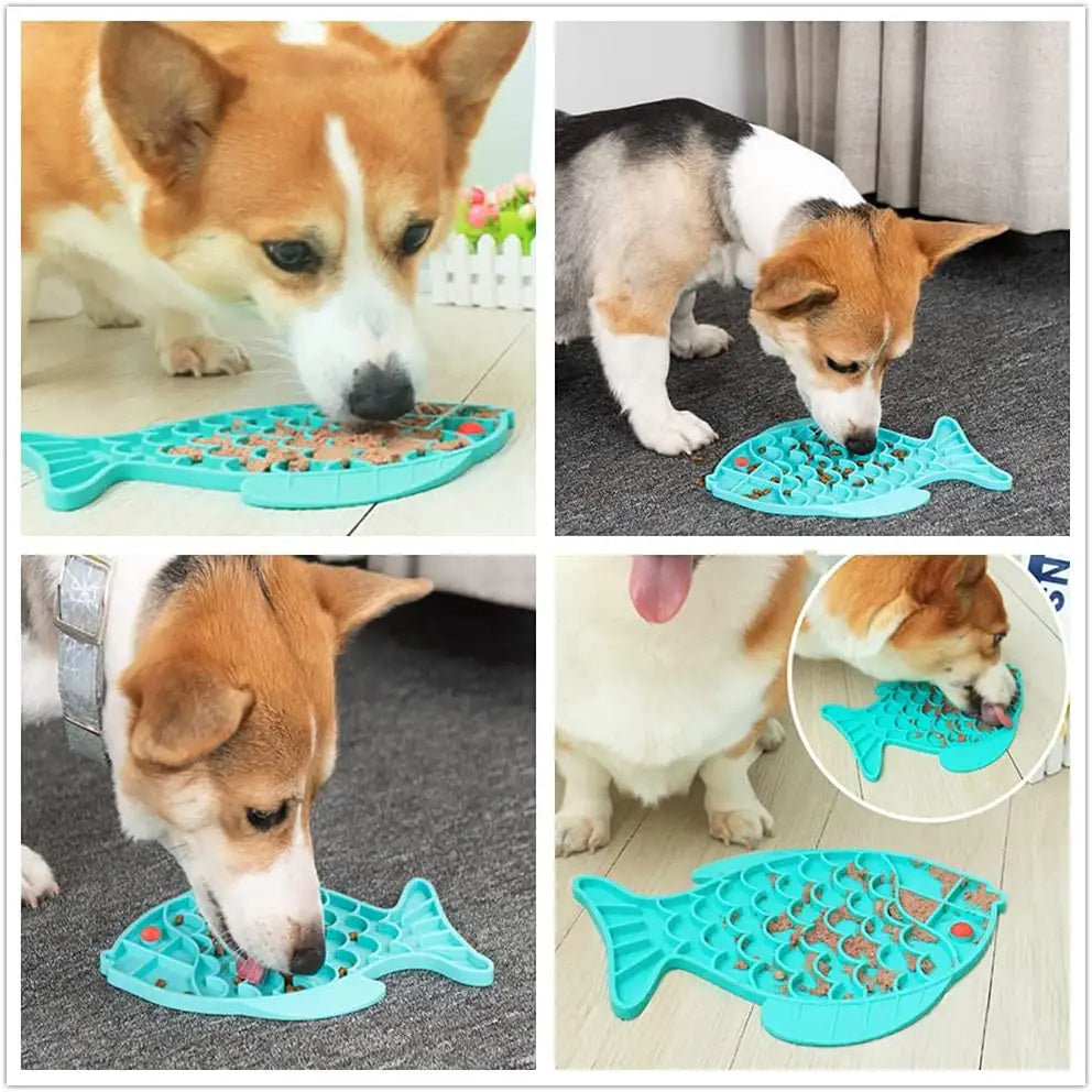 Petsomania Silicone Lick Mat and Slow Feeder for Dogs