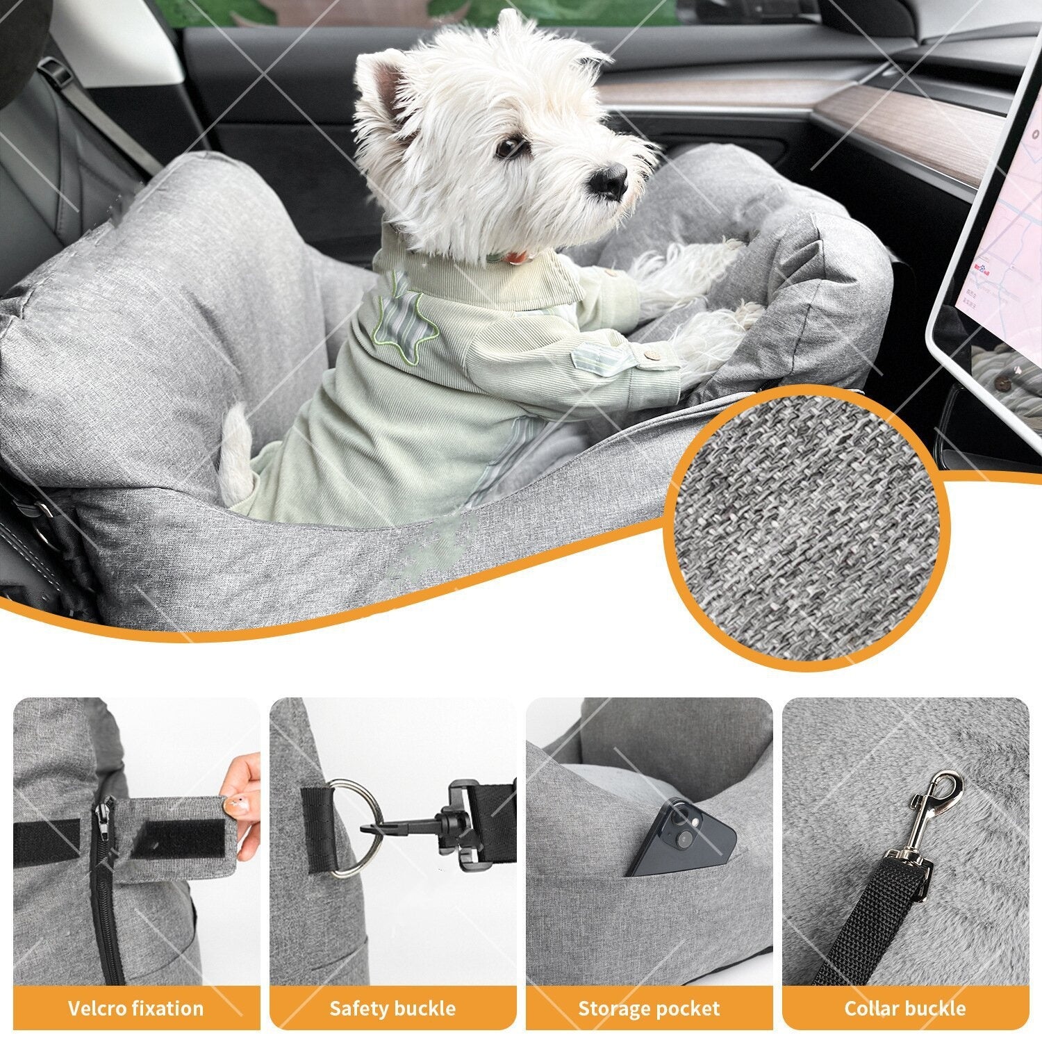 Portable Travel Dog Car Kennel – Removable & Washable