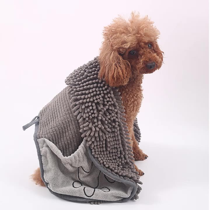 Chenille Dog Bath Towel – Ultra Absorbent