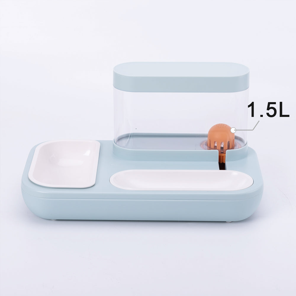 Automatic Pet Feeder & Water Dispenser Double Bowl 1500ml