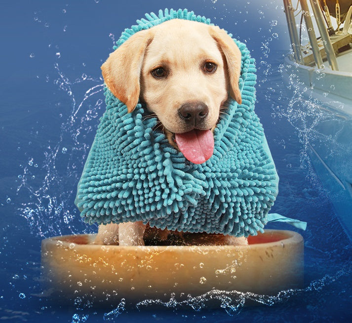 Chenille Pet Bath Towel for Dogs & Cats