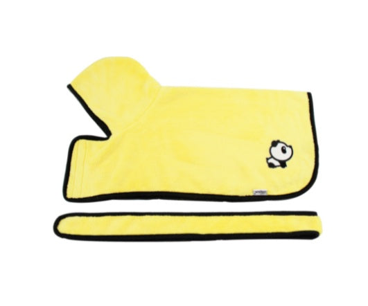 Absorbent Microfiber Dog Bathrobe with Adjustable Strap