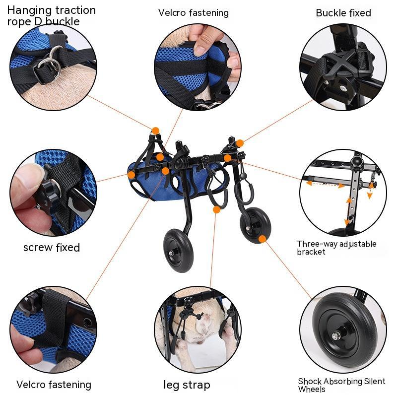 Adjustable Pet Wheelchair for Disabled Dogs