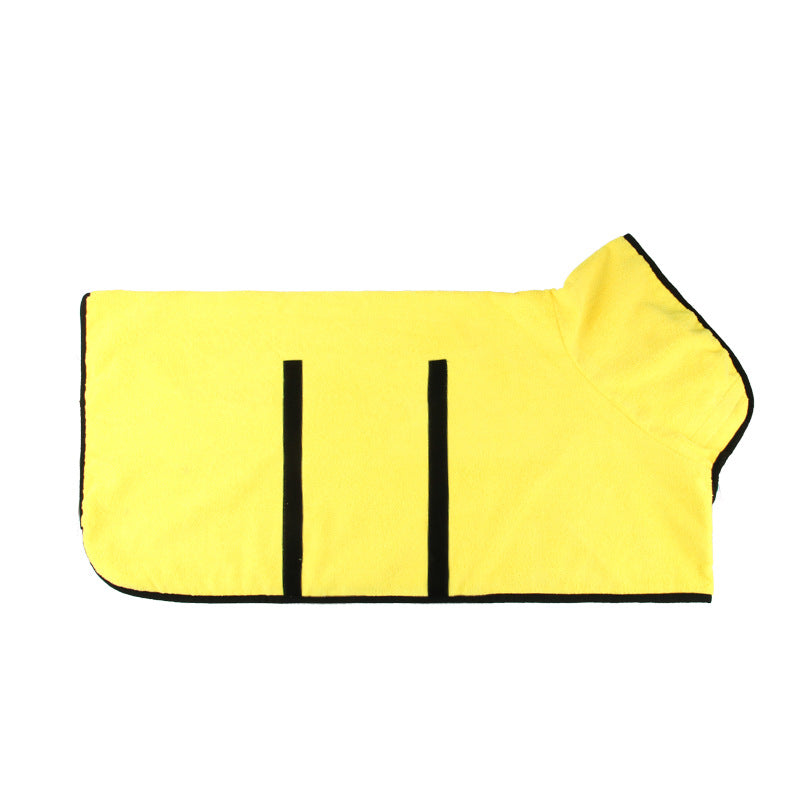 Absorbent Microfiber Dog Bathrobe with Adjustable Strap